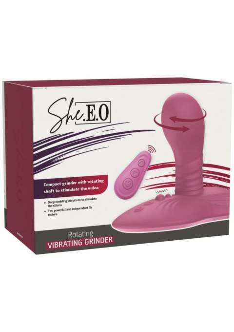 She.E.O Rotating Vibrating Grinder - dwusilnikowy, wodoodporny, silikonowy