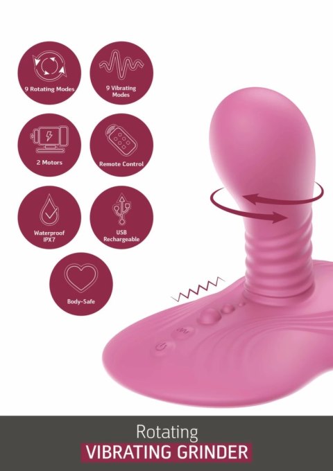 She.E.O Rotating Vibrating Grinder - dwusilnikowy, wodoodporny, silikonowy