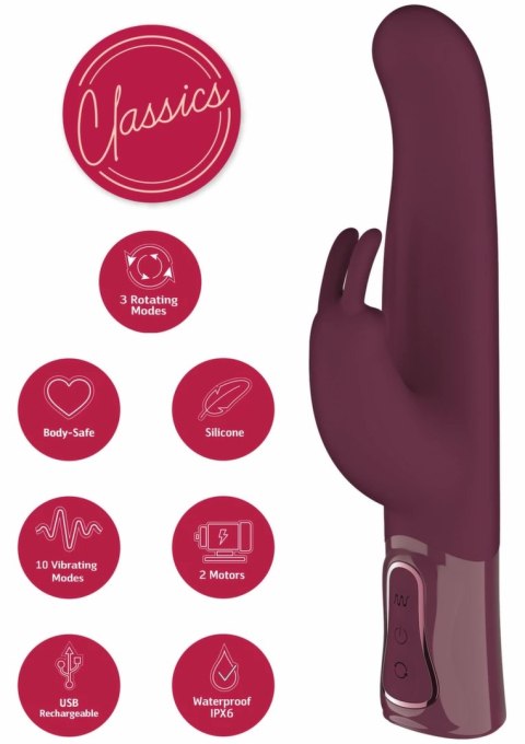 She.E.O Thick Rotating Rabbit Vibrator silikonowy, 10 trybow, USB