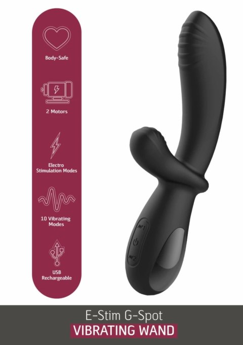 She.E.O eStim G-Spot Vibrator dwusilnikowy silikon przewodzący fioletowy
