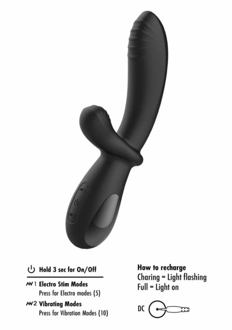 She.E.O eStim G-Spot Vibrator dwusilnikowy silikon przewodzący fioletowy