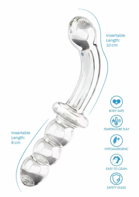 ToyJoy Glass Worxx Dual-Ended szklany model anatomiczny 21 cm