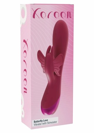 Unlimited Love Butterfly Love Vibrator silikonowy, podwojna stymulacja