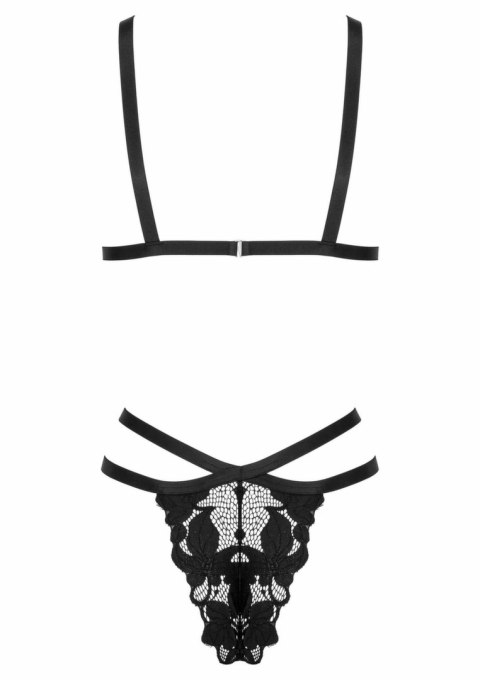 2 Pcs Set TP103-2 komplet bielizny koronkowej czarny regulowany