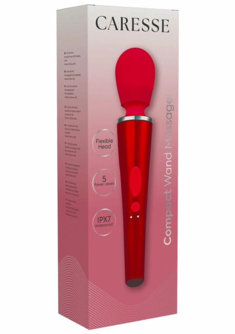 CARESSE Compact Wand Massager 25 cm silikonowy IPX7 5 trybow