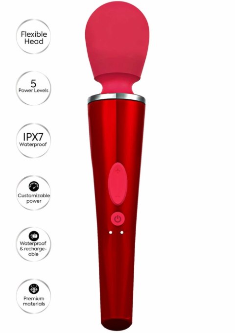 CARESSE Compact Wand Massager 25 cm silikonowy IPX7 5 trybow