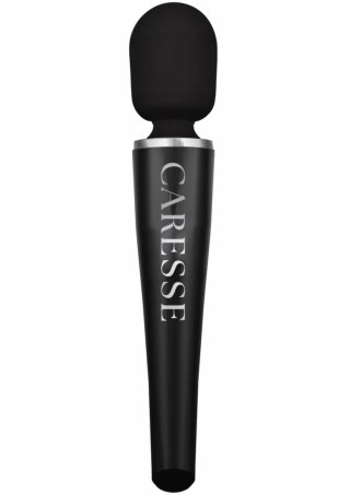 CARESSE Pro Wand Massager 30,6 cm 5 trybow IPX7 silikon czarny