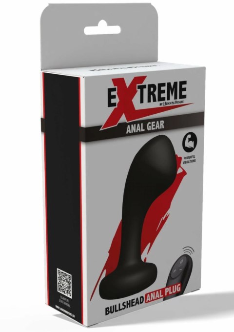 Hidden Desire Bullshead Power Anal Plug model z pilotem, 10 trybow, USB-C, czarny