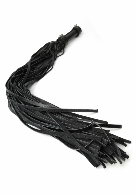 Hidden Desire Genuine Leather Whip 75cm - skorzany bat z metalowym uchwytem