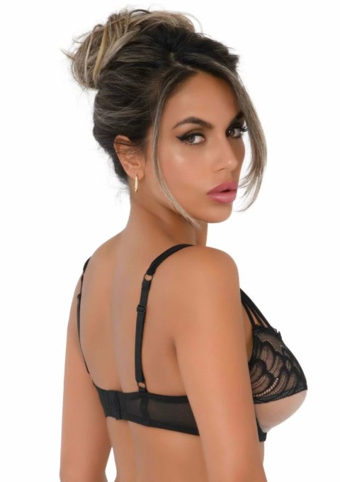 Hunkemoller Unlined bra with faux underbust koronka, regulowane ramiączka 80B