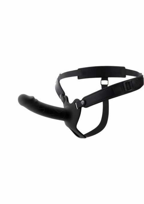 INFERNO Hollow Strap-On silikonowy 16 cm z regulowaną uprzężą