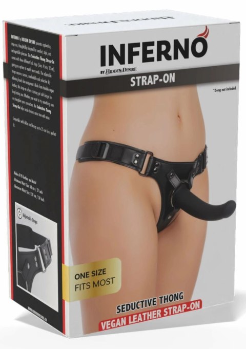 INFERNO by HIDDEN DESIRE Seductive Thong Strap-On regulowany PU czarny