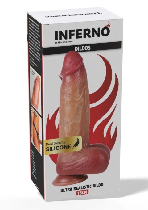 INFERNO by HIDDEN DESIRE model silikonowy 18 cm podwojna gęstość