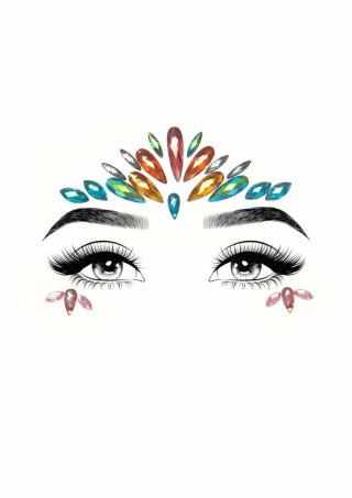 Leg Avenue Avri Adhesive Face Jewels Sticker - Kryształowe Naklejki na Twarz
