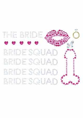 Leg Avenue Bride Squad Kryształowe Ozdoby Samoprzylepne na Ciało