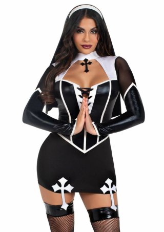 Leg Avenue Holy Hottie Dress kostium zakonnicy z detalami krzyża