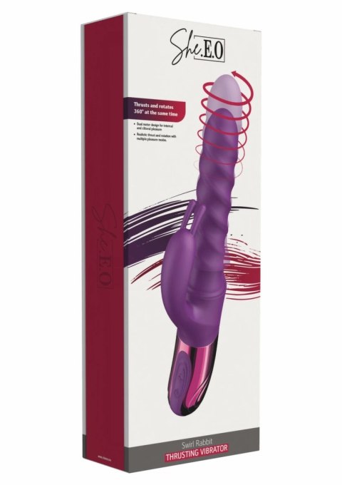 She.E.O Swirl Rabbit - wibrujący model z funkcją ruchu obrotowego i pulsacji