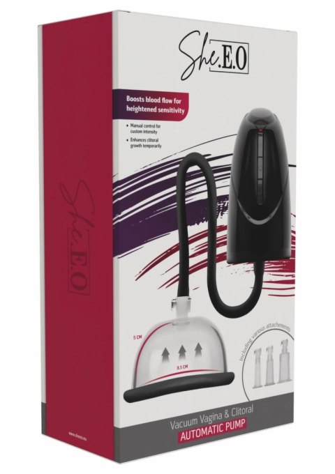 She.E.O Vacuum Vagina & Clitoral Automatic Pump - automatyczna pompa z regulacją