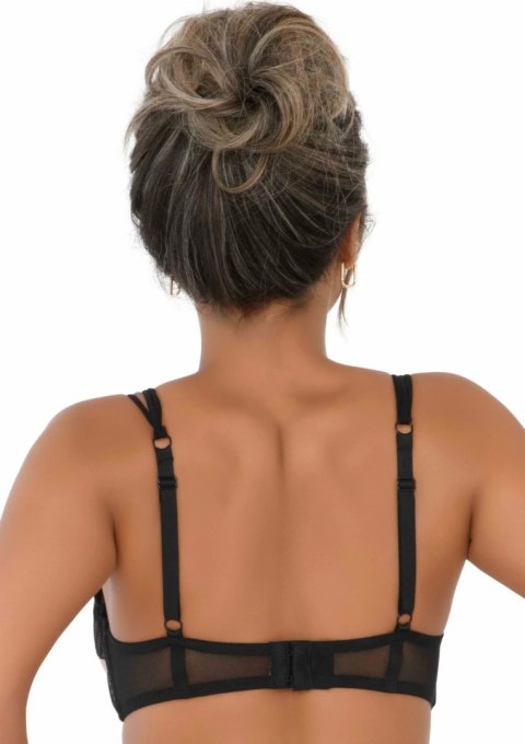 Unlined bra with faux underbust koronkowy biustonosz z diamentowym detalem 90C