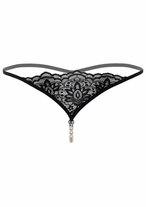 Obsessive Pearl beaded G-string koronkowy z perełkami S/M