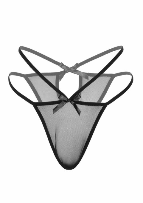 Scarlett brazilian bikini - figi z elastycznej siateczki, keyhole, S/M