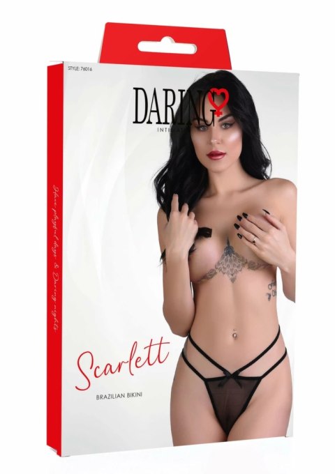 Scarlett brazilian bikini - figi z elastycznej siateczki, keyhole, S/M