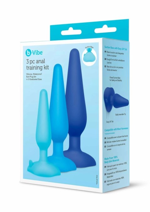 B-Vibe Anal Training Kit 3pcs silikonowy zestaw progresywny