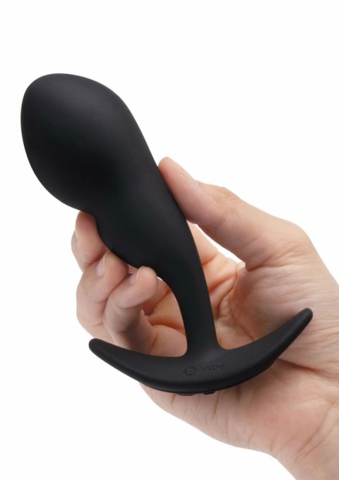 B-Vibe P-Spot SnugPlug Medium silikonowy z pilotem i wibracjami