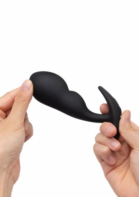 B-Vibe P-Spot SnugPlug Medium silikonowy z pilotem i wibracjami