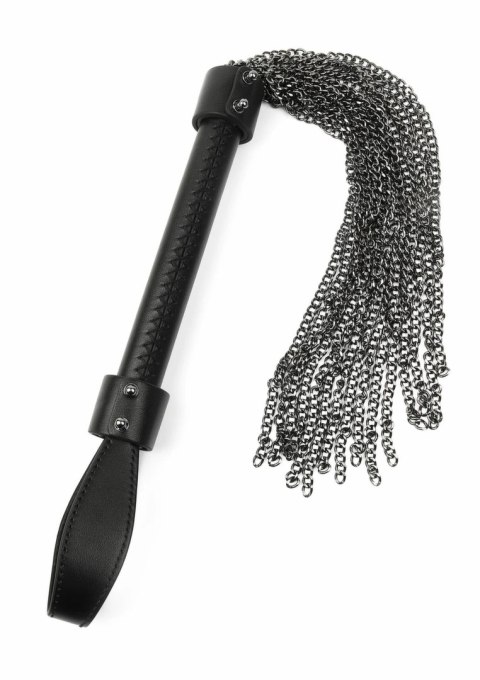 Hidden Desire Genuine Leather Chain Whip - skorzany bat z metalowymi ogniwami
