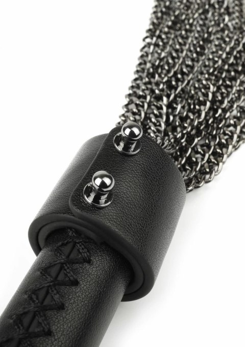 Hidden Desire Genuine Leather Chain Whip - skorzany bat z metalowymi ogniwami