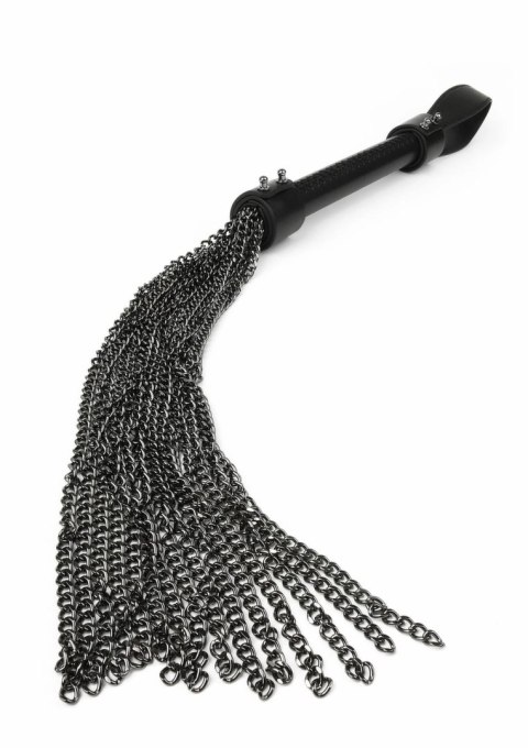 Hidden Desire Genuine Leather Chain Whip - skorzany bat z metalowymi ogniwami