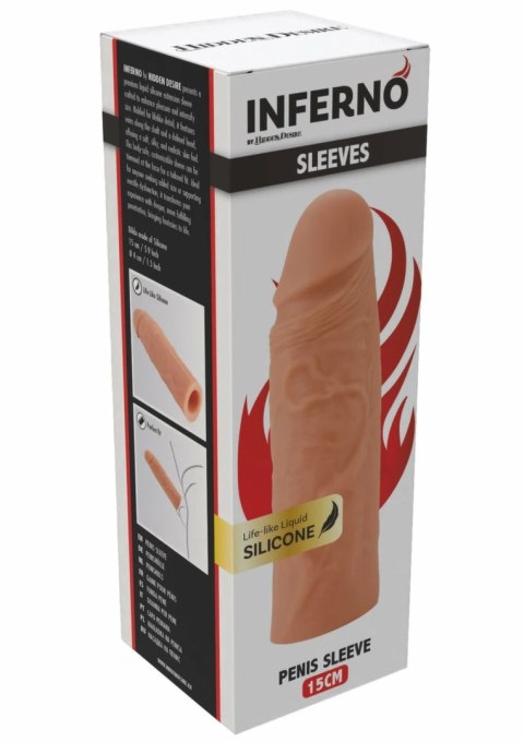 INFERNO by HIDDEN DESIRE Liquid Silicone - nakładka intymna 15 cm