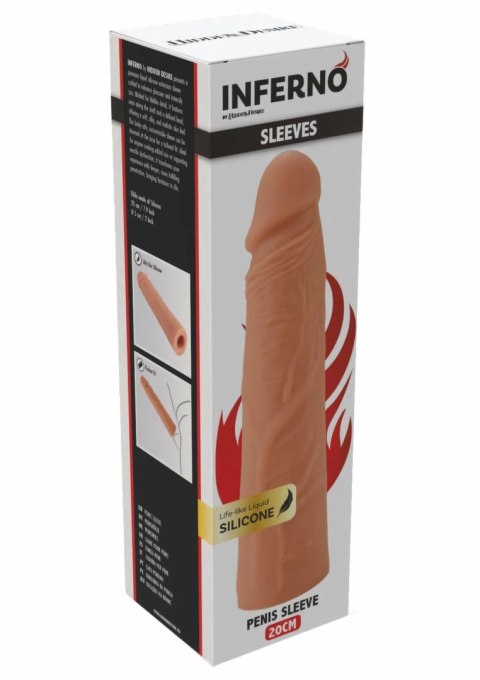 INFERNO by HIDDEN DESIRE Nakładka Liquid Silicone 20 cm elastyczna