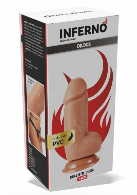 INFERNO by HIDDEN DESIRE model PVC 14 cm, anatomiczny kształt, harness