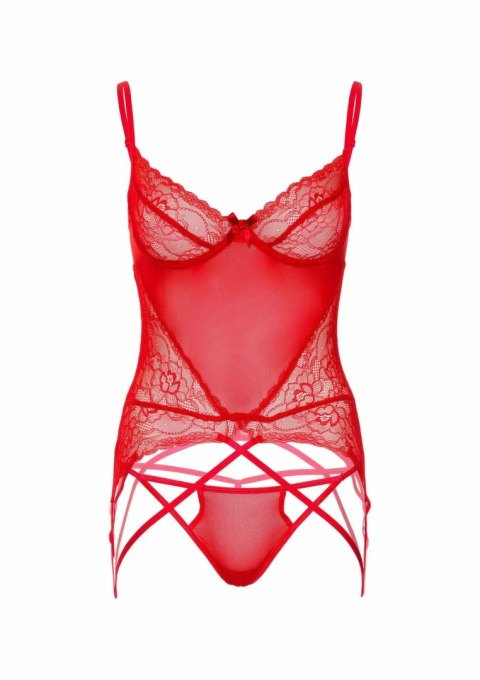 Lace and Mesh Cami Set komplet koronkowy z siateczką, regulowane ramiączka
