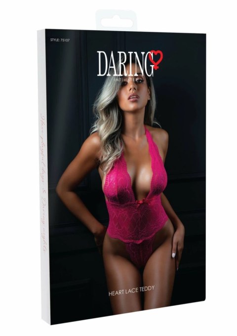 Leg Avenue Heart Lace Teddy koronkowe body z motywem serca czarne