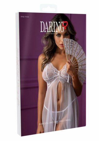 Obsessive Babydoll and matching String czarny komplet koronkowy S/M