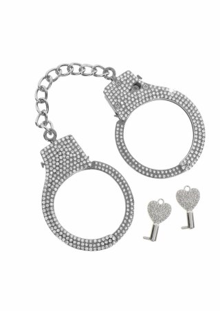 Rimba Diamond Wrist Cuffs Silver - srebrne kajdanki z kryształkami