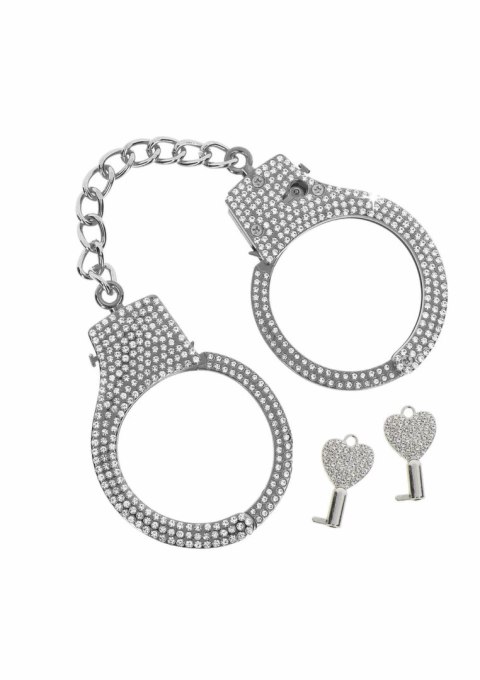 Rimba Diamond Wrist Cuffs Silver - srebrne kajdanki z kryształkami
