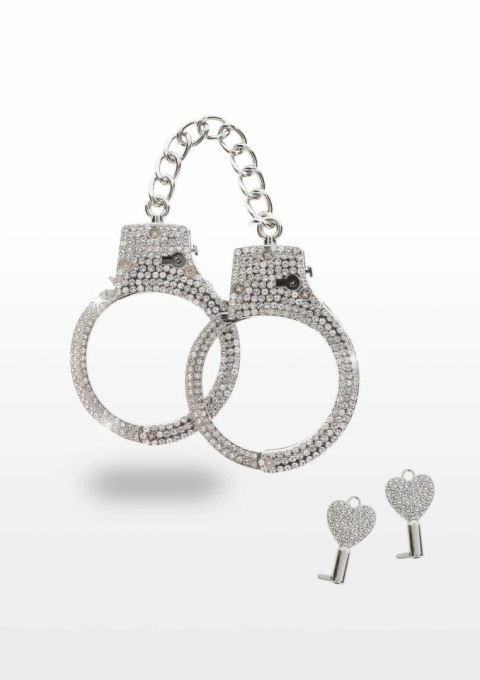 Rimba Diamond Wrist Cuffs Silver - srebrne kajdanki z kryształkami
