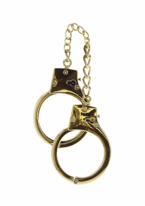 Shots Gold Plated regulowane kajdanki z kluczykami i etui
