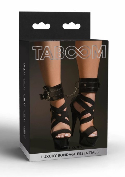 TABOOM Ankle Cuffs regulowane kajdanki na kostki z welurową wyściołką