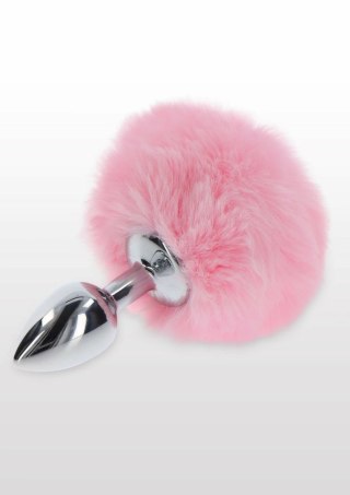 TABOOM Bunnytail Plug aluminiowy z rożowym puszystym ogonkiem
