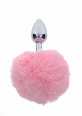 TABOOM Bunnytail Plug aluminiowy z rożowym puszystym ogonkiem