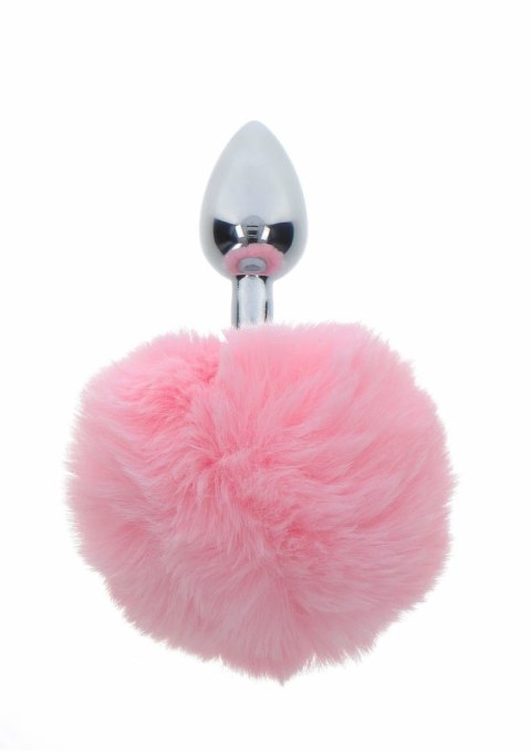 TABOOM Bunnytail Plug aluminiowy z rożowym puszystym ogonkiem