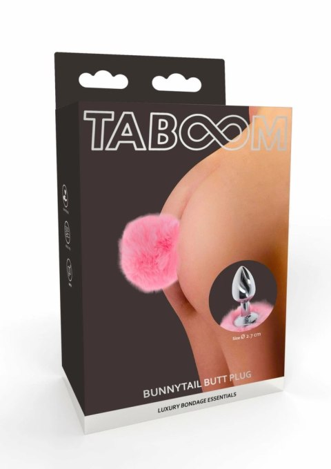 TABOOM Bunnytail Plug aluminiowy z rożowym puszystym ogonkiem