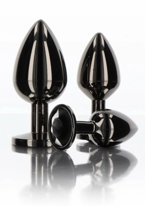 TABOOM Butt Plug With Diamond Jewel L czarny kryształ aluminium