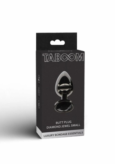 TABOOM Butt Plug With Diamond Jewel S czarny kryształ aluminium S