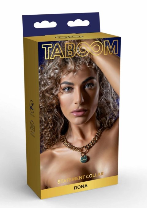 TABOOM Dona Statement Collar rożowo-złoty metalowy naszyjnik